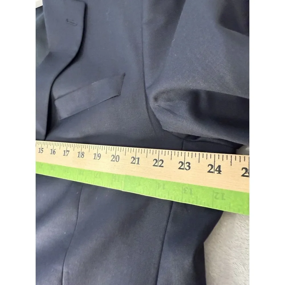 Lauren Ralph Lauren Mens Wool Blazer 46L Navy Gold Buttons Formal Career Ivy